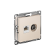 ATLASDESIGN РОЗЕТКА двойная ТВ + компьютерная RJ45 кат. 5e, механизм, БЕЖЕВЫЙ