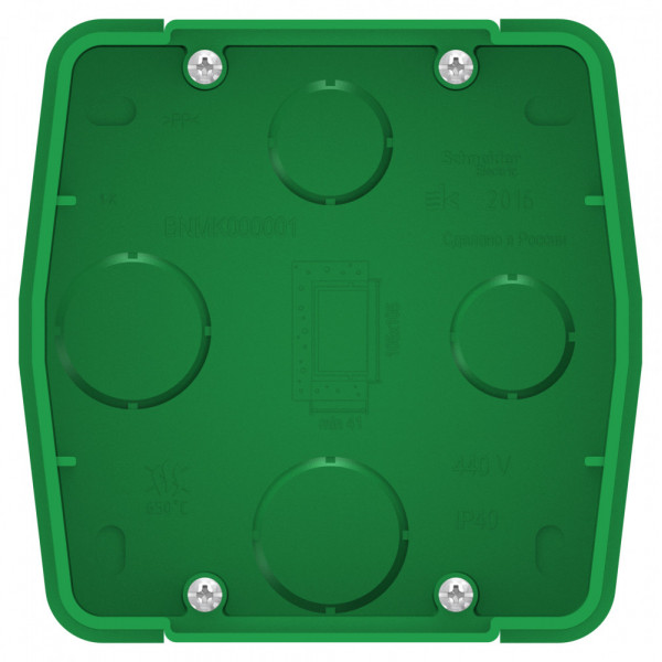 Коробка монтажная для силовых розеток Schneider Electric BLANCA С/У ЗЕЛЕНЫЙ
