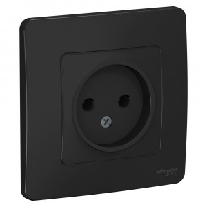 Розетка Schneider Electric BLANCA 1-мест. С/У 16А/250В АНТРАЦИТ