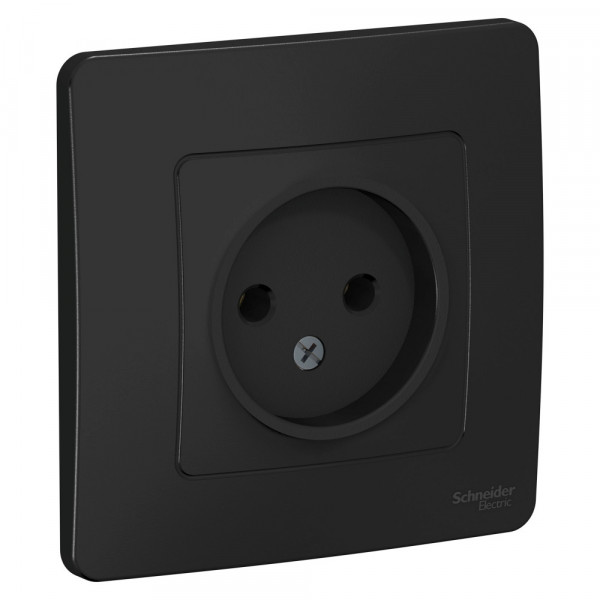 Розетка Schneider Electric BLANCA 1-мест. С/У 16А/250В АНТРАЦИТ