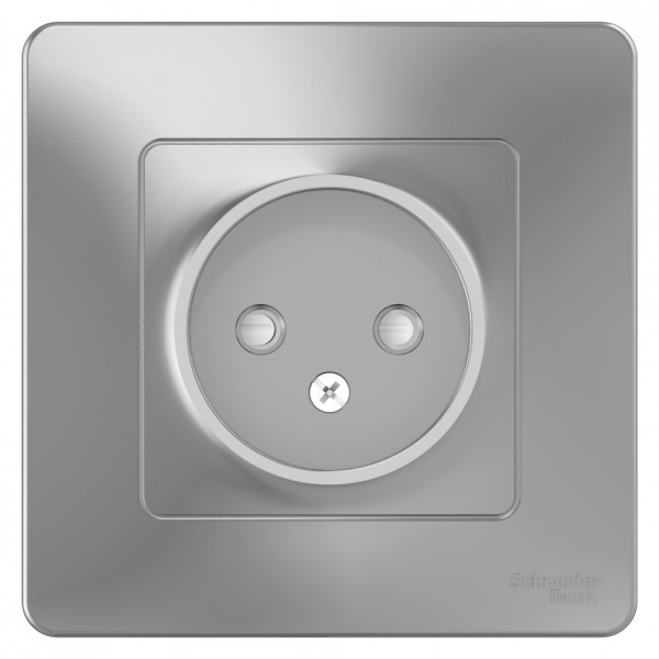 Розетка Schneider Electric BLANCA 1-мест. С/У со шт. 16А/250В АЛЮМИНИЙ
