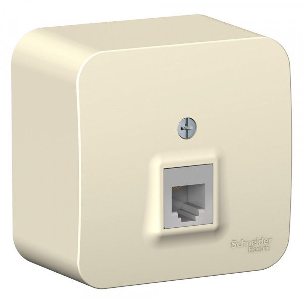 Розетка Schneider Electric BLANCA телефонная RJ11 О/У МОЛОЧНЫЙ