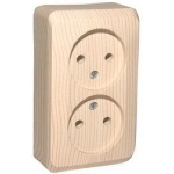 Розетка Schneider Electric ЭТЮД 2х-мест. О/У 16А/250В СОСНА