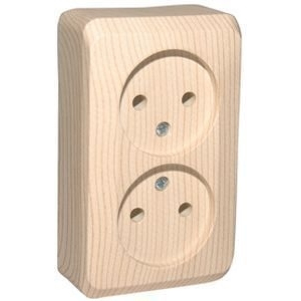 Розетка Schneider Electric ЭТЮД 2х-мест. О/У 16А/250В СОСНА