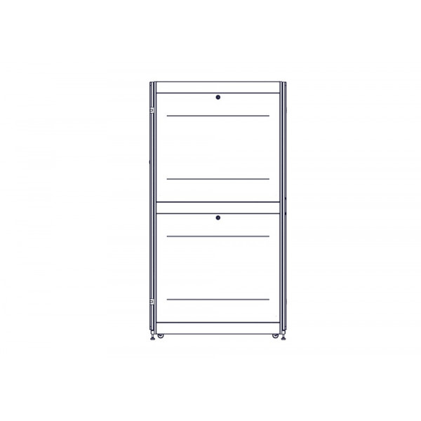 Шкаф Systeme Electric, серия Uniprom, 48U-600/1200, боковые панели 4шт, черный