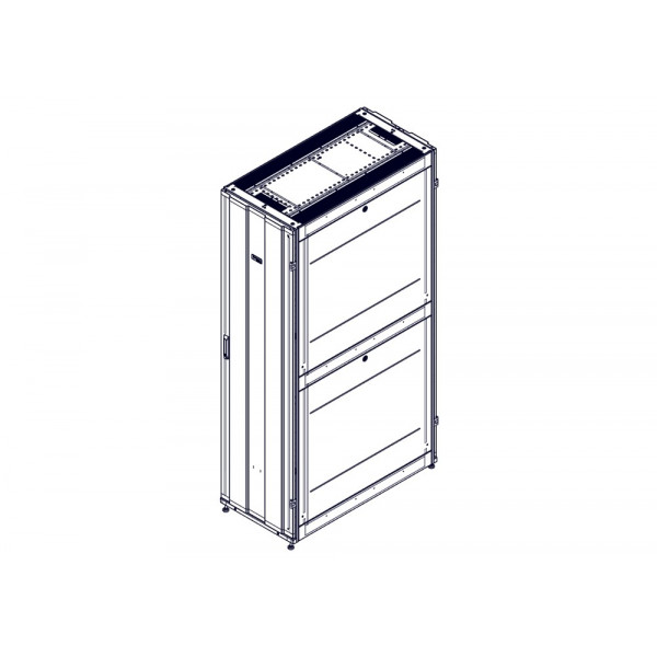 Шкаф Systeme Electric, серия Uniprom, 48U-600/1200, боковые панели 4шт, черный