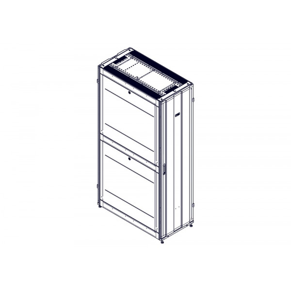 Шкаф Systeme Electric, серия Uniprom, 48U-600/1200, боковые панели 4шт, черный