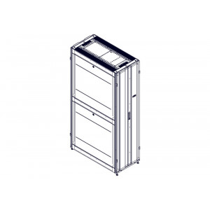 Шкаф Systeme Electric, серия Uniprom, 48U-600/1200, боковые панели 4шт, черный
