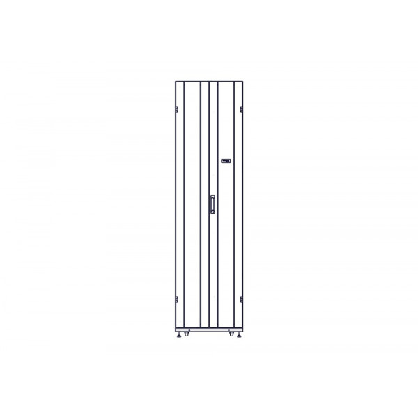 Шкаф Systeme Electric, серия Uniprom, 48U-600/1200, боковые панели 4шт, черный