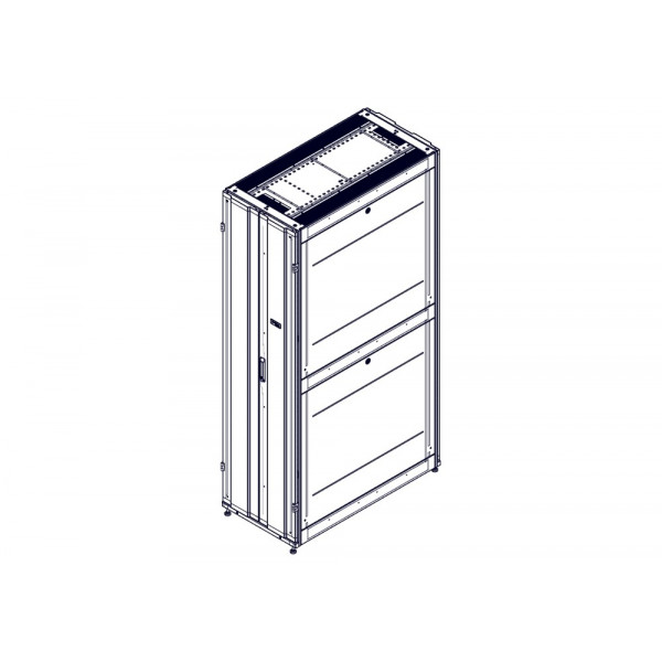 Шкаф Systeme Electric, серия Uniprom, 48U-600/1200, боковые панели 4шт, черный