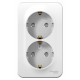 Розетка Schneider Electric BLANCA 2х-мест. заземл.+шторки О/У 16А/250В БЕЛЫЙ