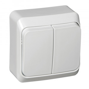 Выключатель Schneider Electric ЭТЮД 2х-клав. О/У 10АX/250B БЕЛЫЙ