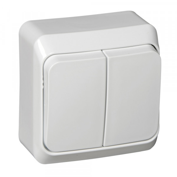 Выключатель Schneider Electric ЭТЮД 2х-клав. О/У 10АX/250B БЕЛЫЙ