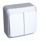 Выключатель Schneider Electric ЭТЮД 2х-клав. О/У 10АX/250B БЕЛЫЙ
